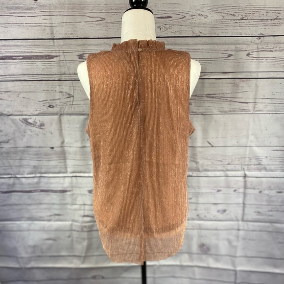 NWOT Molly Bracken Swing/Tunic Rose Gold Shimmery Top - L - Picture 3 of 7